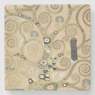 The Tree of Life, Gustav Klimt OIl Painting Stone Coaster