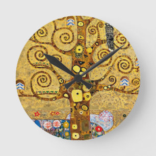 "The Tree of Life", Gustav Klimt Round Clock