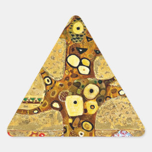 "The Tree of Life" , Gustav Klimt Triangle Sticker