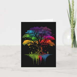 The Tree Of Life Multicolored Tree Changing Colour Card
