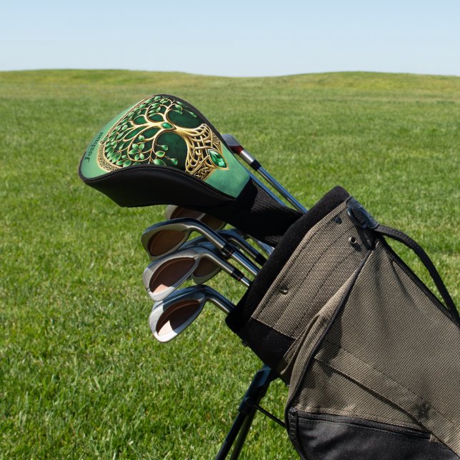 The tree of life with Celtic knots. Golf Head Cover (In Situ)