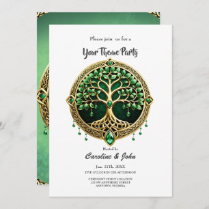 The tree of life with Celtic knots.  Invitation