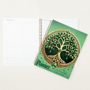 The tree of life with Celtic knots. Planner