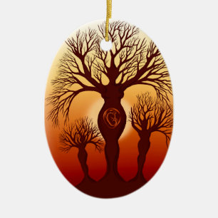 The tree of motherhood ceramic ornament