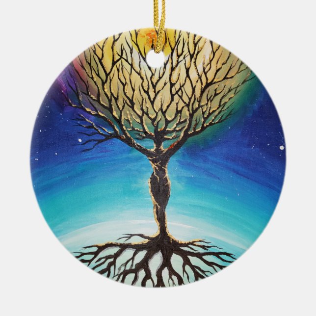 The tree of the ego ceramic ornament (Front)