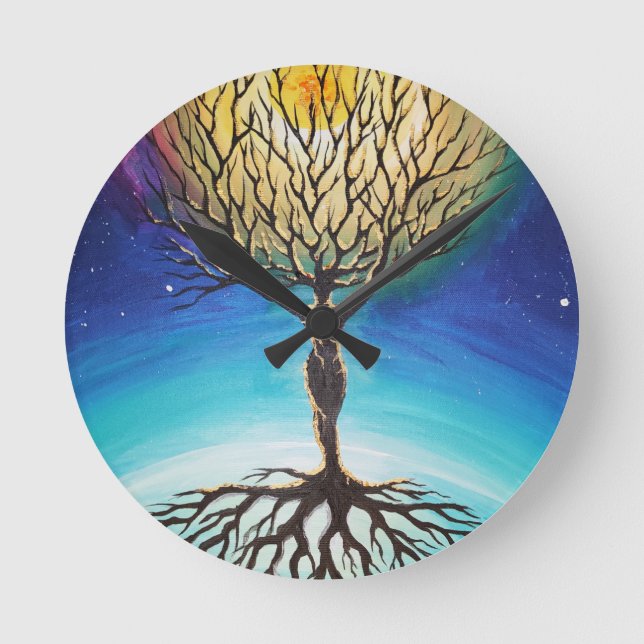The tree of the ego round clock (Front)