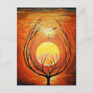 The tree of the origins and a new beginning canva postcard