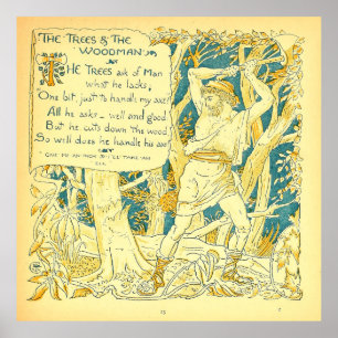 The Trees and the Woodman Walter Crane Poster