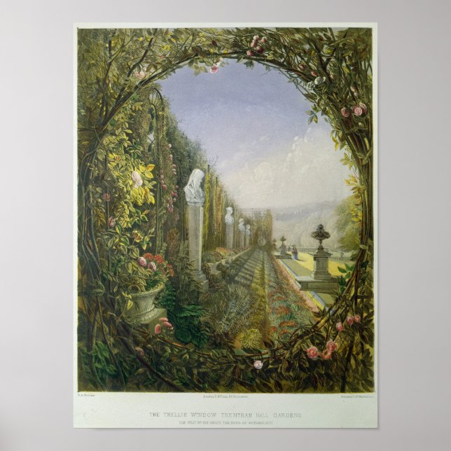 The Trellis Window, Trentham Hall Gardens Poster (Front)
