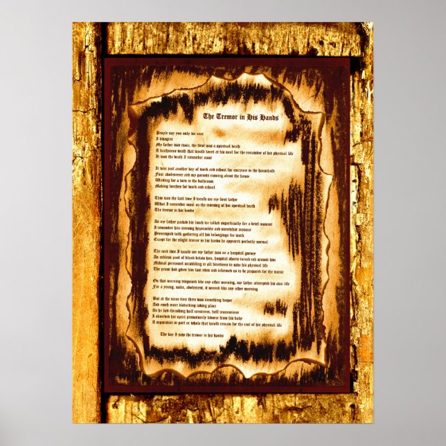 The Tremor In His Hands Poster (Front)