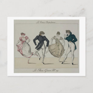 The 'Trenis' Quadrille, plate 19 from 'Le Bon Genr Postcard