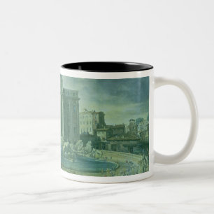The Trevi Fountain in Rome, 1753-56 Two-Tone Coffee Mug
