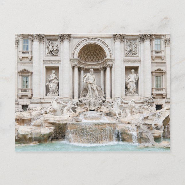 The Trevi Fountain (Italian: Fontana di Trevi) Postcard (Front)