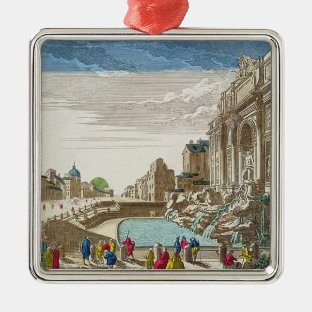 The Trevi Fountain, Rome Metal Ornament (Front)