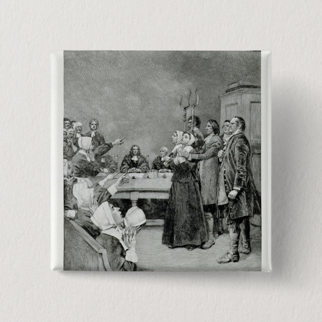 The Trial of a Witch 15 Cm Square Badge (Front)