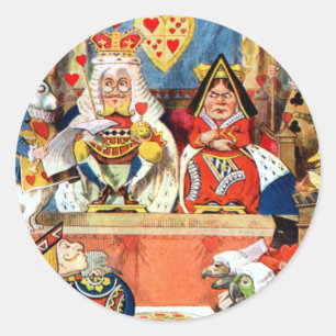 The Trial of the Knave of Hearts Classic Round Sticker