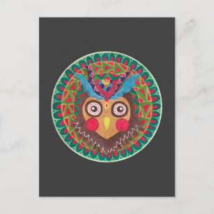 The Tribal Great Horned Owl Postcard