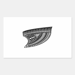 THE TRIBAL TOOTH RECTANGULAR STICKER
