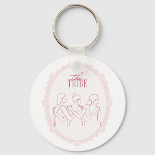 The Tribe – Line Drawing Bridesmaids Silhouette Key Ring
