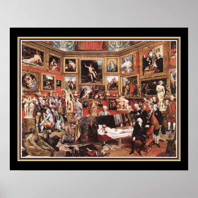 The Tribuna of the Uffiz  by Johann Zoffany Poster (Front)