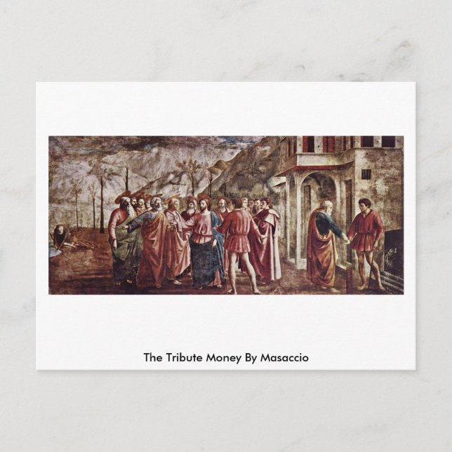 The Tribute Money By Masaccio Postcard (Front)