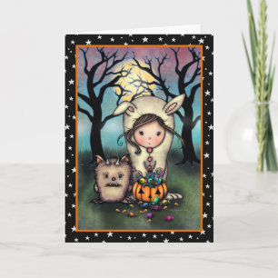 The Trick-or-Treaters Cute Halloween Artwork Card