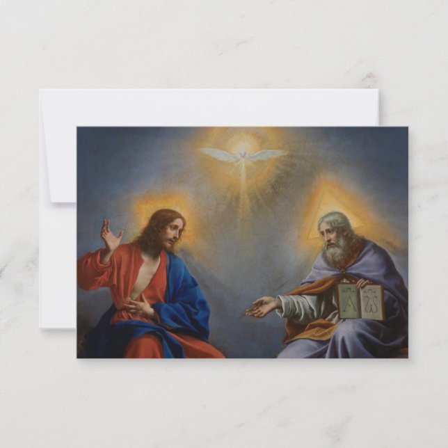 The Trinity in Glory Prayer Card (Front)