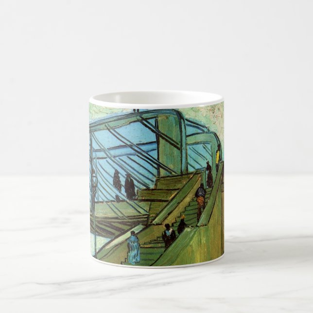 The Trinquetaille Bridge by Vincent van Gogh Coffee Mug (Center)