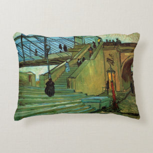The Trinquetaille Bridge by Vincent van Gogh Decorative Cushion
