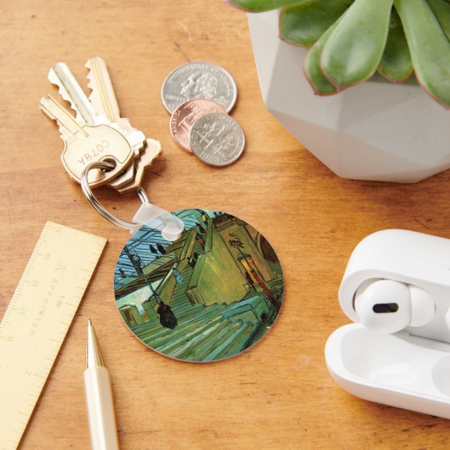 The Trinquetaille Bridge by Vincent van Gogh Key Ring (Desk)
