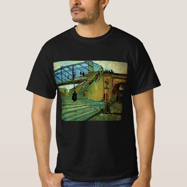 The Trinquetaille Bridge by Vincent van Gogh T-Shirt (Front)