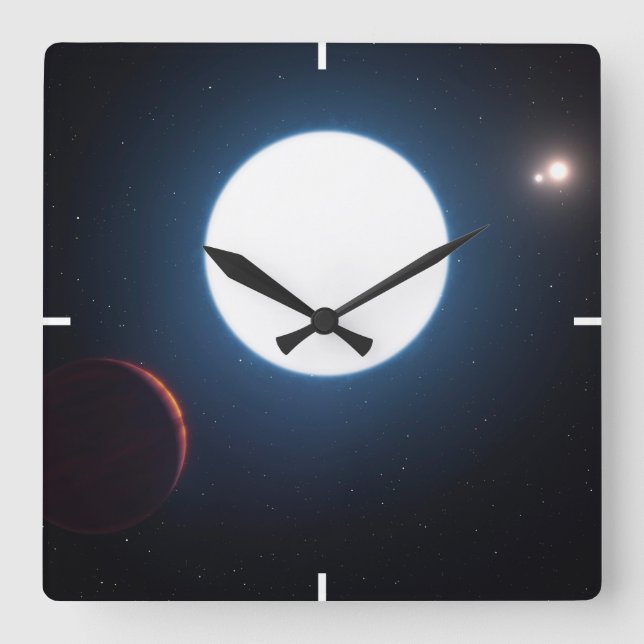 The Triple Star System Hd 131399 Square Wall Clock (Front)