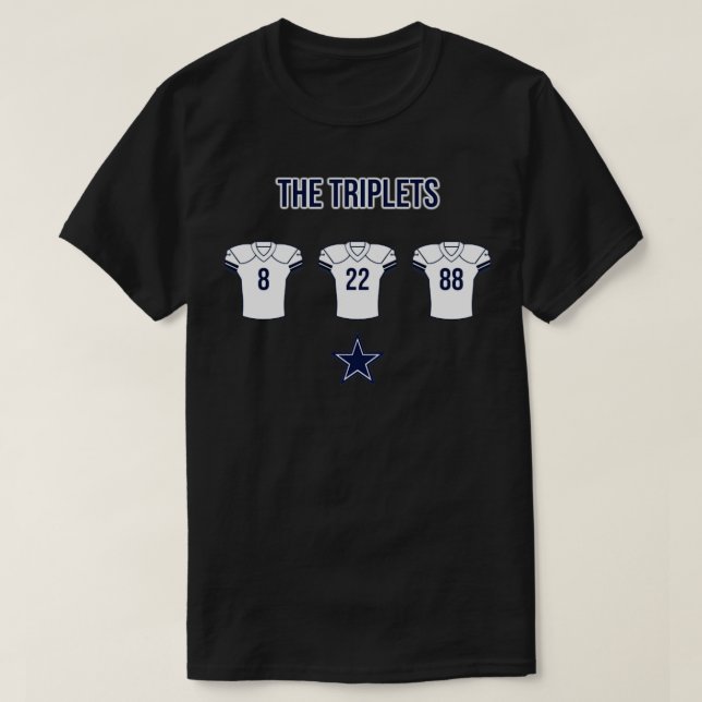The Triplets Dallas Cowboys TShirt (Design Front)