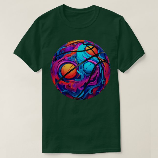 The Trippy Basketball T-Shirt (Design Front)