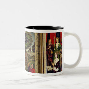 The Triptych of Moses and the Burning Bush Two-Tone Coffee Mug