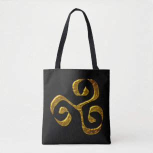 The triskele,old symbol in the celtic culture tote bag