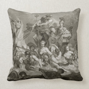 The Triumph of Britannia, c.1765 (engraving) Cushion