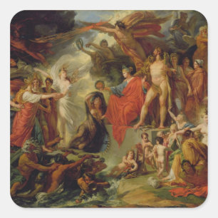 The Triumph of Civilisation, c.1794-98 Square Sticker