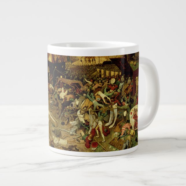 The Triumph of Death, c.1562 (oil on panel) Large Coffee Mug (Front Right)