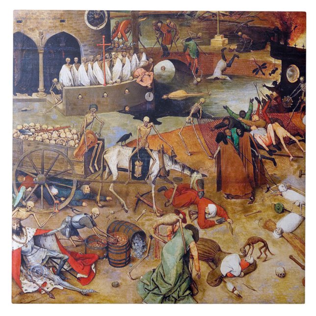 The Triumph of Death, Pieter Bruegel Ceramic Tile (Front)