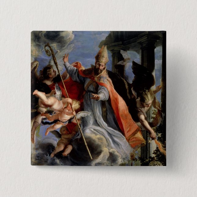 The Triumph of St. Augustine  1664 15 Cm Square Badge (Front)