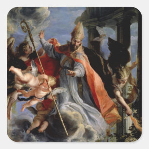 The Triumph of St. Augustine  1664 Square Sticker