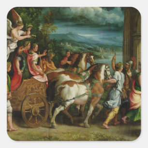 The Triumph of Titus and Vespasian, c.1537 Square Sticker