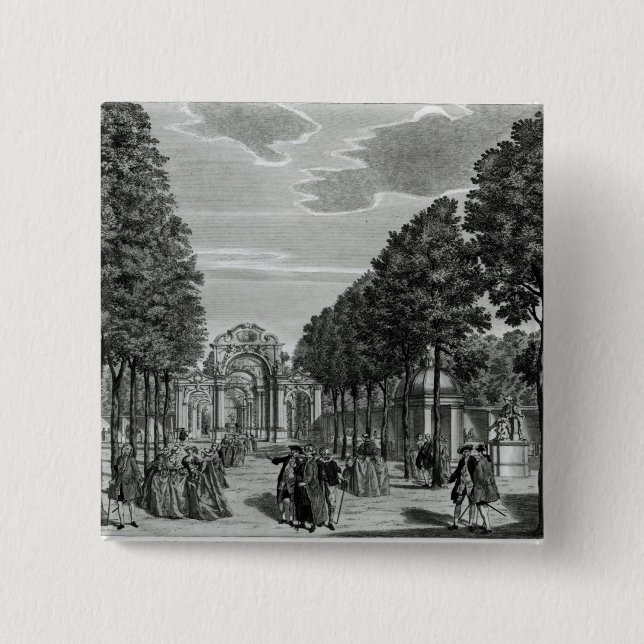 The Triumphal Arches, Handel's Statue in the South 15 Cm Square Badge (Front)