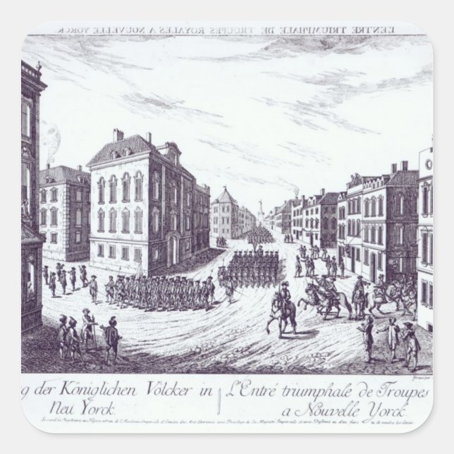 The Triumphant Entry of the Royal Troops Square Sticker (Front)