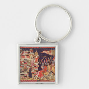 The Trojans Leaving for Battle Key Ring