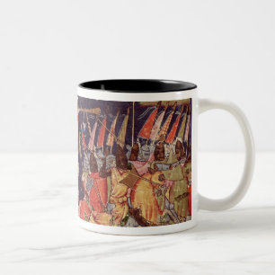 The Trojans Leaving for Battle Two-Tone Coffee Mug