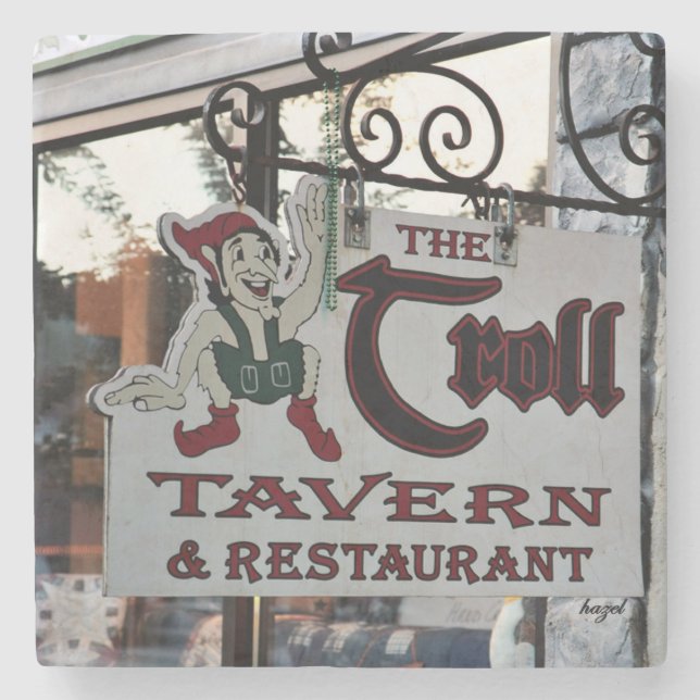 The Troll Tavern, Helen Georgia,  Stone Coaster (Front)