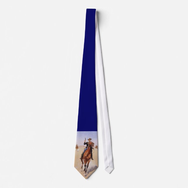 The Trooper by Frederic Remington Tie (Front)