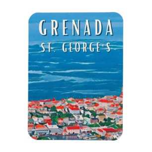 The tropical beauty of Granada in Saint George's Magnet